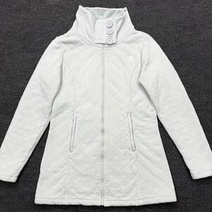 NORTH FACE Caroluna Quilted Fleece Lined Full Zip Jacket Women's  M Light Gray